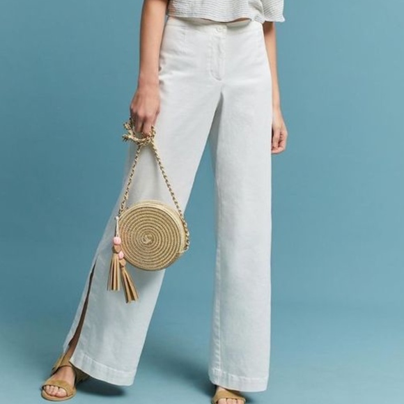 Anthropologie Pants - Tracy Reese Side-Slit Wide Leg Trousers